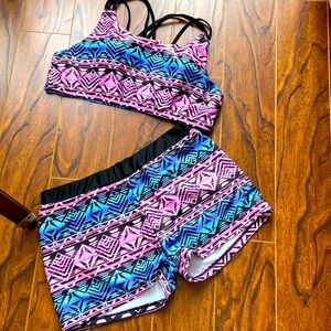 Cute Aztec print tankini swimsuit